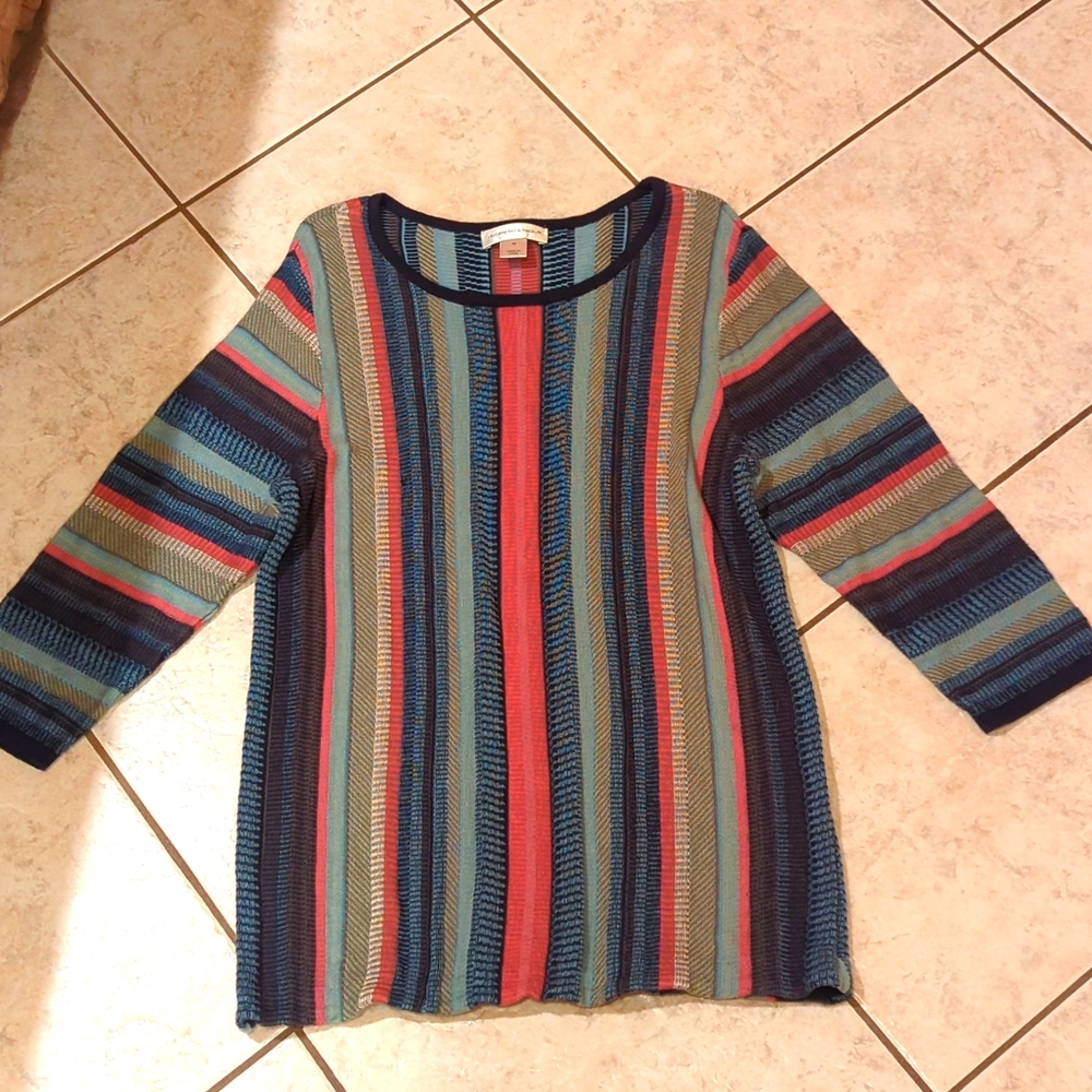 Christopher & Banks Multi Color Top Medium
